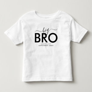 Big Bro Personalized New Baby Announcement Toddl Toddler T-Shirt