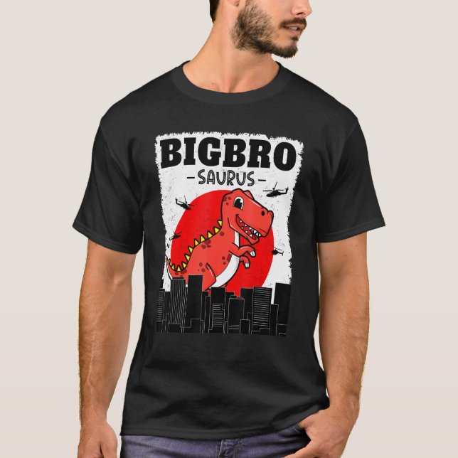 Big Bro Saurus Dinosaur Brothersaurus Family Match T-Shirt (Front)