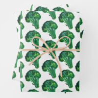 Big Broccoli Watercolor Pattern Gift