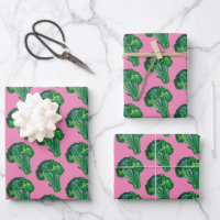Big Broccoli Watercolor Pattern Gift