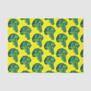 Big Broccoli Watercolor Yellow Gift Tissue Paper