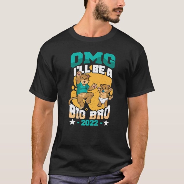 Big Brother 2022 Funny Cat Brothers OMG Bro Siblin T-Shirt (Front)