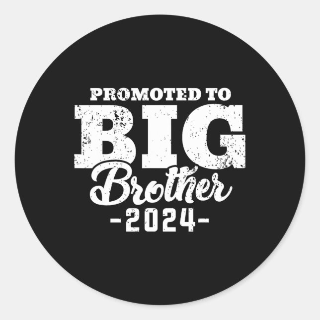 Big Brother 2024 For Toddler Youth Pregnancy Annou Classic Round Sticker (Front)
