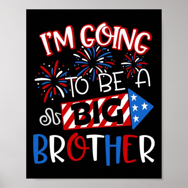 Big Brother 4th Of July Firework Pregnancy Announc Poster (Front)