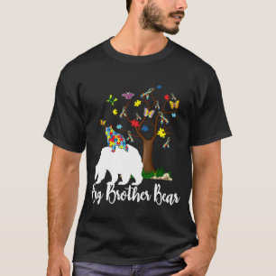Big Brother Bear Autism Awareness Love Support T-Shirt