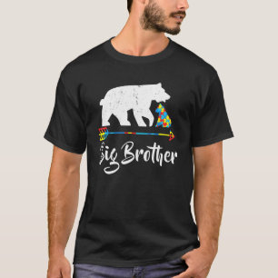 Big Brother Bear Autism Awareness Proud Autism Mo T-Shirt