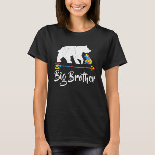 Big Brother Bear Autism Awareness  Proud Autism Mo T-Shirt