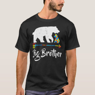 Big Brother Bear Autism Awareness  Proud Autism Mo T-Shirt