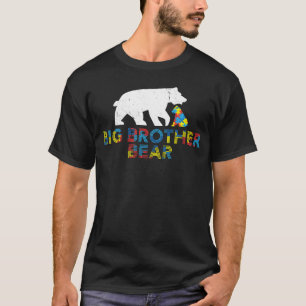 Big Brother Bear Autism Awareness Proud Autism T-Shirt