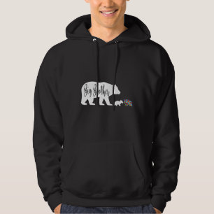 Big Brother Bear Autism Awareness Support Family A Hoodie