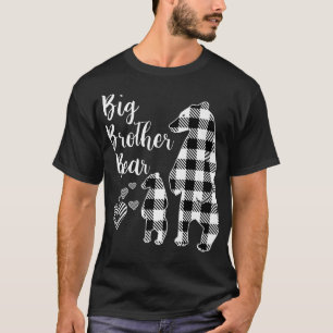 Big Brother Bear Grey Buffalo Plaid Pajama Premium T-Shirt