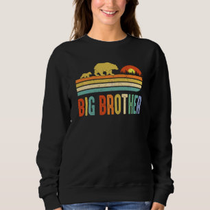 Big Brother Bear Men Vintage Retro Bear Decor Brot Sweatshirt