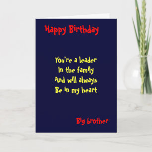 Big brother Birthday Card