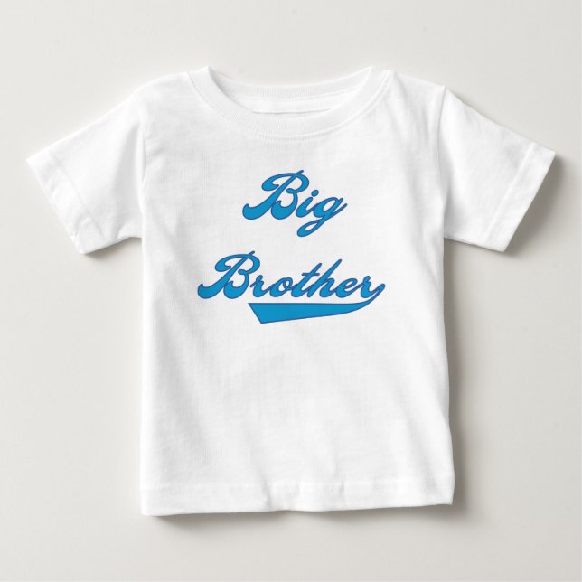Big Brother Blue Text Baby T-Shirt (Front)