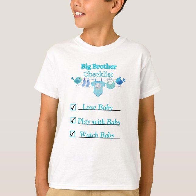 Big Brother Checklist T-Shirt (Front)