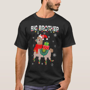 Big Brother  Christmas Llama Lights Matching Famil T-Shirt