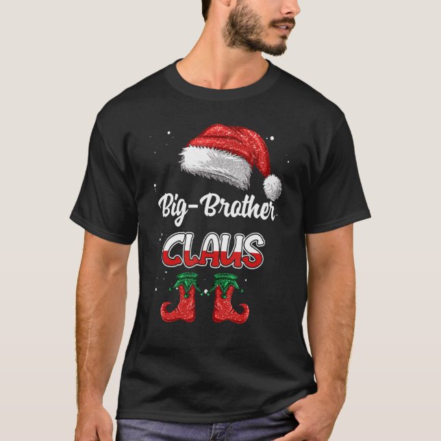 Big Brother Claus Christmas Pajama Family Matching T-Shirt (Front)