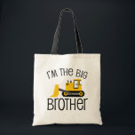 Big Brother Construction Front Loader Tote Bag<br><div class="desc">A cute big brother design featuring a black and yellow front loader tractor.</div>