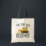 Big Brother Construction Front Loader Tote Bag<br><div class="desc">A cute big brother design featuring a black and yellow front loader tractor.</div>