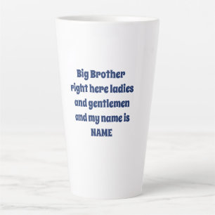 Big Brother Custom Name – Bold Family Design Latte Mug