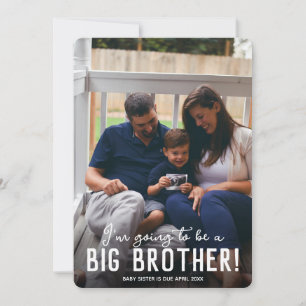 Big Brother Custom Photo Sibling Pregnancy Announcement