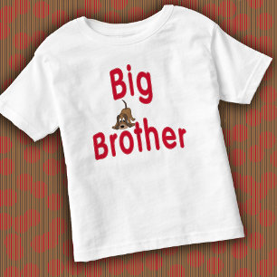 Big Brother Cute Whimsical Hound Dog Toddler T-Shirt