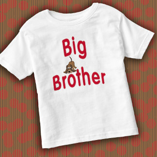 Big Brother Cute Whimsical Hound Dog Toddler T-Shirt