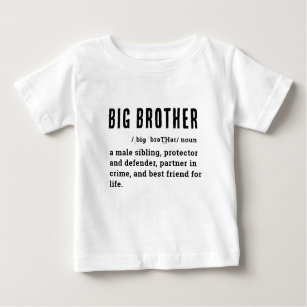 Big Brother Definition sibling promotion Custom Baby T-Shirt
