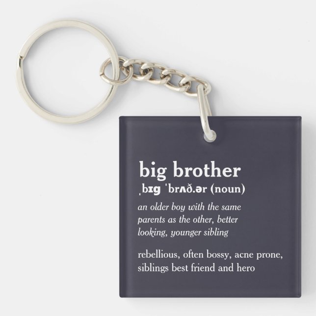 Big brother dictionary definition custom photo key ring (Front)
