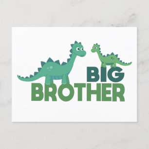 Big brother dinosaur animal, dino sibling postcard