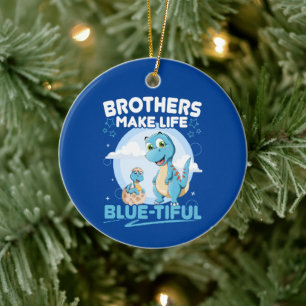 Big Brother Dinosaur Beautiful Life Pun Ceramic Tree Decoration