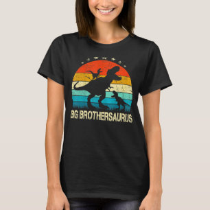 Big Brother Dinosaur Big Brothersaurus 2 Two Kids T-Shirt