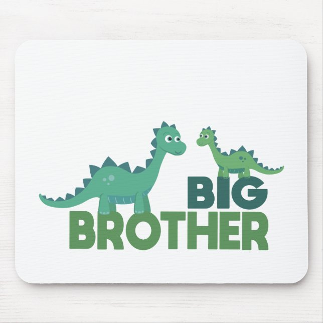 Big brother dinosaur cartoon animal sibling mouse mat (Front)