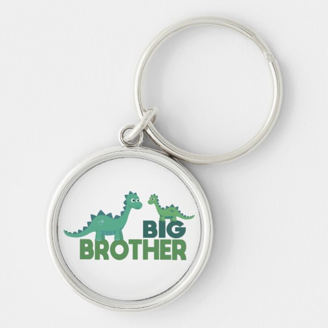 Big brother dinosaur cartoon boys key ring (Front)