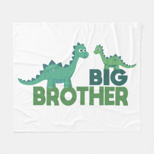 Big brother dinosaur cartoon boys nursery fleece blanket