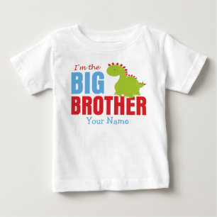 Big Brother Dinosaur Personalised Baby T-Shirt