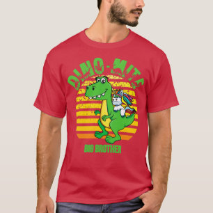 big brother Dinosaur unicorn retro sunset dinomite T-Shirt