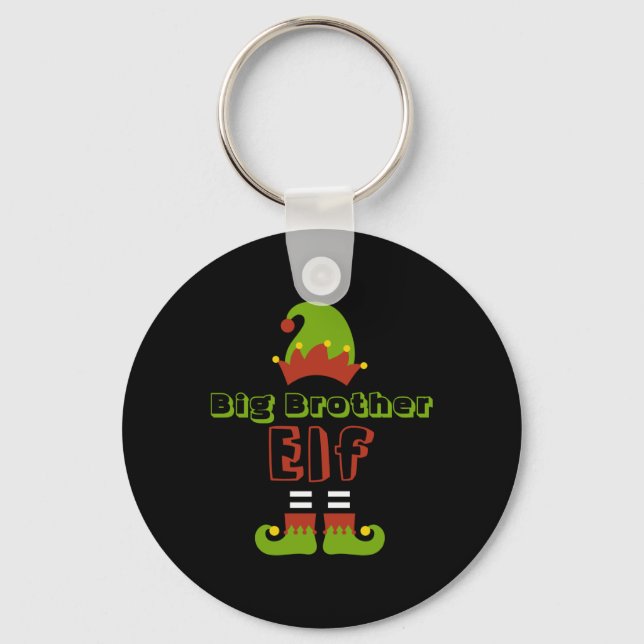 Big Brother Elf Christmas Xmas Cute T Shirt  Key Ring (Front)