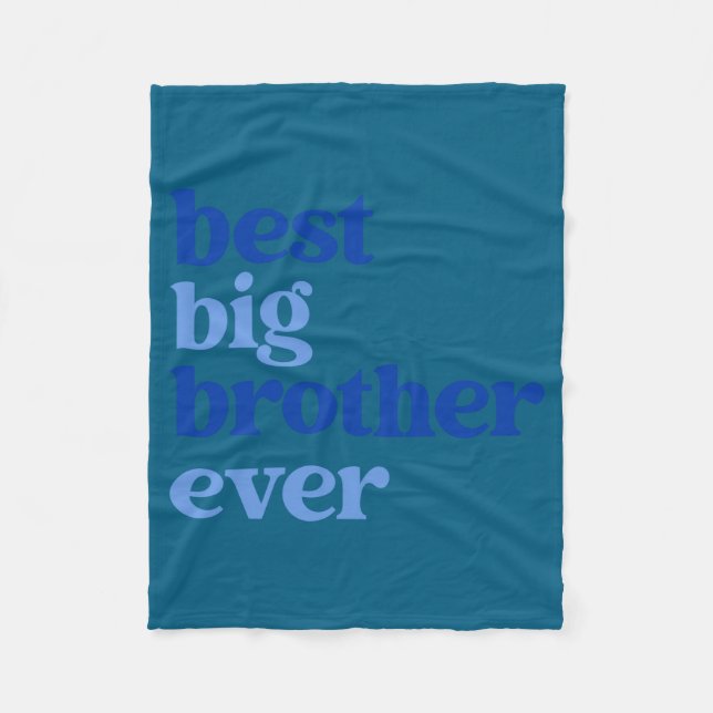 Big Brother Ever Gray With Blue Text Boys  Fleece Blanket (Front)