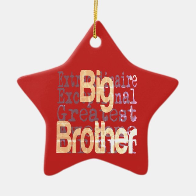 Big Brother Extraordinaire Ceramic Tree Decoration (Front)