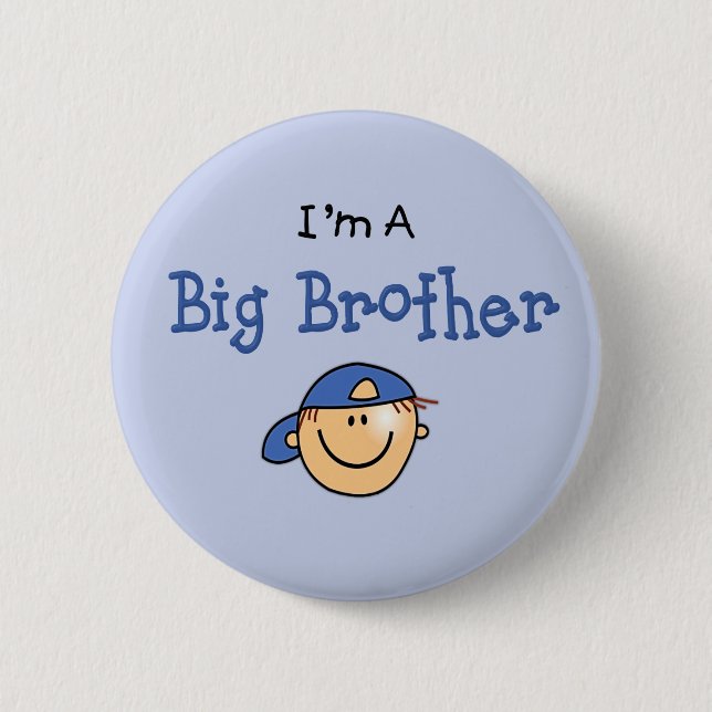 Big Brother Face 6 Cm Round Badge (Front)