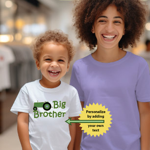 Big Brother Green Farm Tractor Toddler T-Shirt