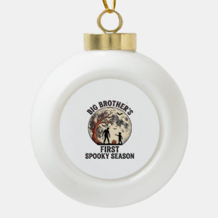 Big Brother Halloween First Spooky Season Vintage Ceramic Ball Christmas Ornament