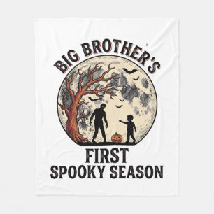 Big Brother Halloween First Spooky Season Vintage  Fleece Blanket