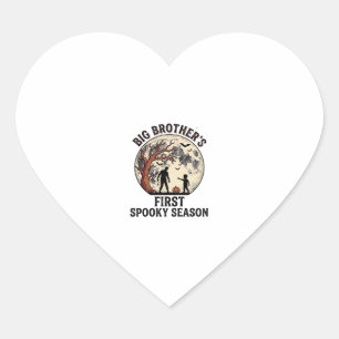 Big Brother Halloween First Spooky Season Vintage Heart Sticker