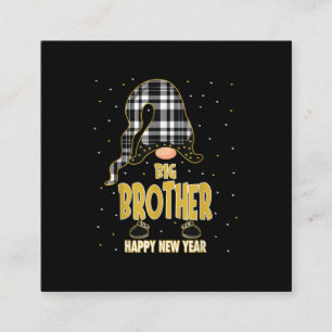 Big Brother Happy New Year  Matching gift Square Business Card