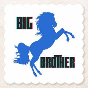 Big Brother Horse Rearing Paper Coaster