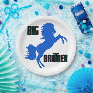 Big Brother Horse Rearing Paper Plate