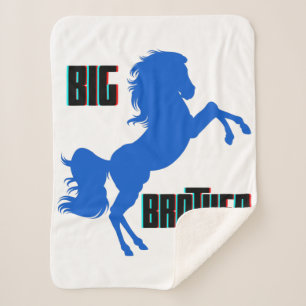 Big Brother Horse Rearing Sherpa Blanket