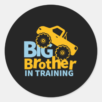 Big Brother In Training Classic Round Sticker